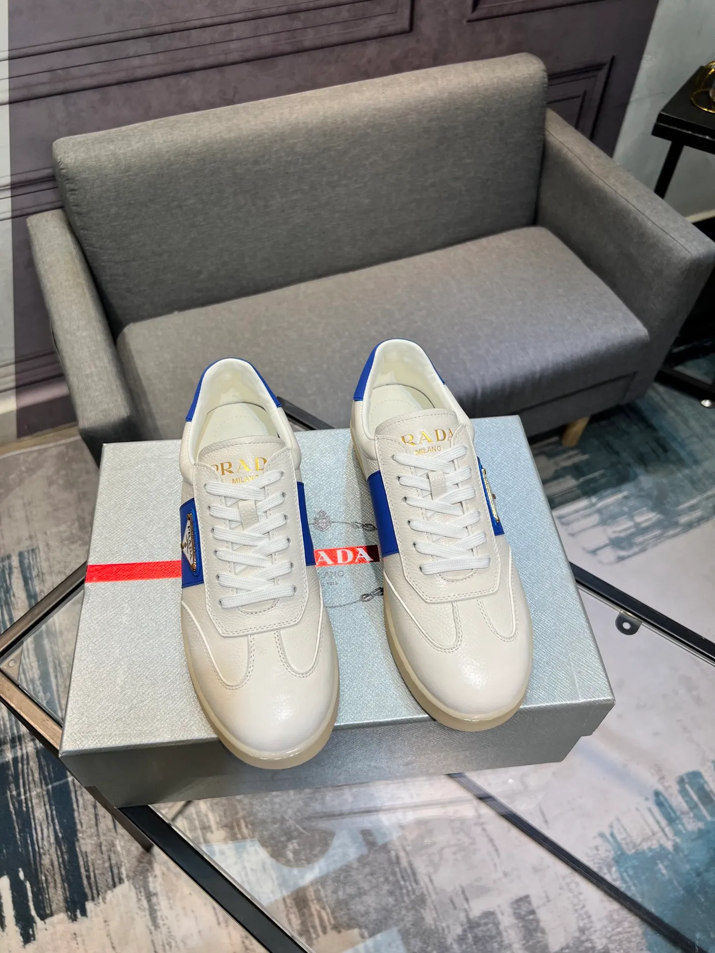Men's shoes 💰540 [PRADA] Men's shoes are popular in the counter, official website synchronization, 1 high-quality shipment ✔️ Original frosted cowhide + cowhide lining, 1🆚1 replica, original sole, 38-45 (45 customized, non-refundable)